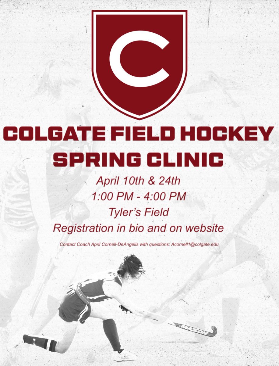 ColgateFH's tweet photo. Join us this spring at Tyler’s field for a great day of hockey. Register at  ➡️ https://t.co/VkZAOqkzZ7 https://t.co/Of3JR8QsIx