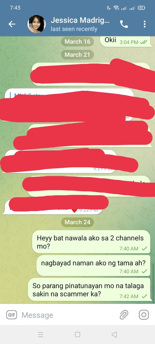 DlnAdrn's tweet photo. So ayon na nga HAHAHHAAHHAHAHAA. Another day another scammer nanaman ho ang ating naka usap. After ma issue sa gc inalis ako sa channel nya?! Ingat nalang kayo dito HAHAHAHHAHAHAHA. Baka mamaya may lawit pa pala yan diba @Jessica041721? Karma nalang siguro bahala sayo. https://t.co/fRsdbFCBlM