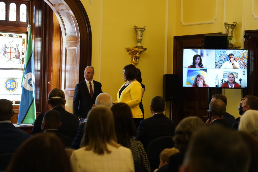 PMalinauskasMP's tweet photo. Congratulations to the Hon Zoe Bettison, BA, MBA, MP @ZoeBettisonMP 

Minister for Tourism
Minister for Multicultural Affairs
Member of Executive Council https://t.co/eRsvEThfhb