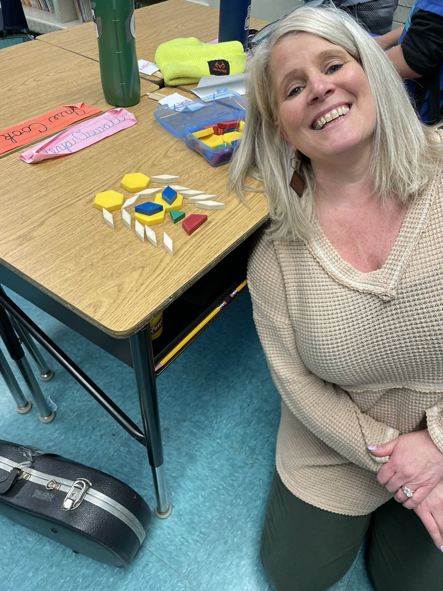 Symmetry lesson!  One of my students made me!  I see the resemblance!  Do you?