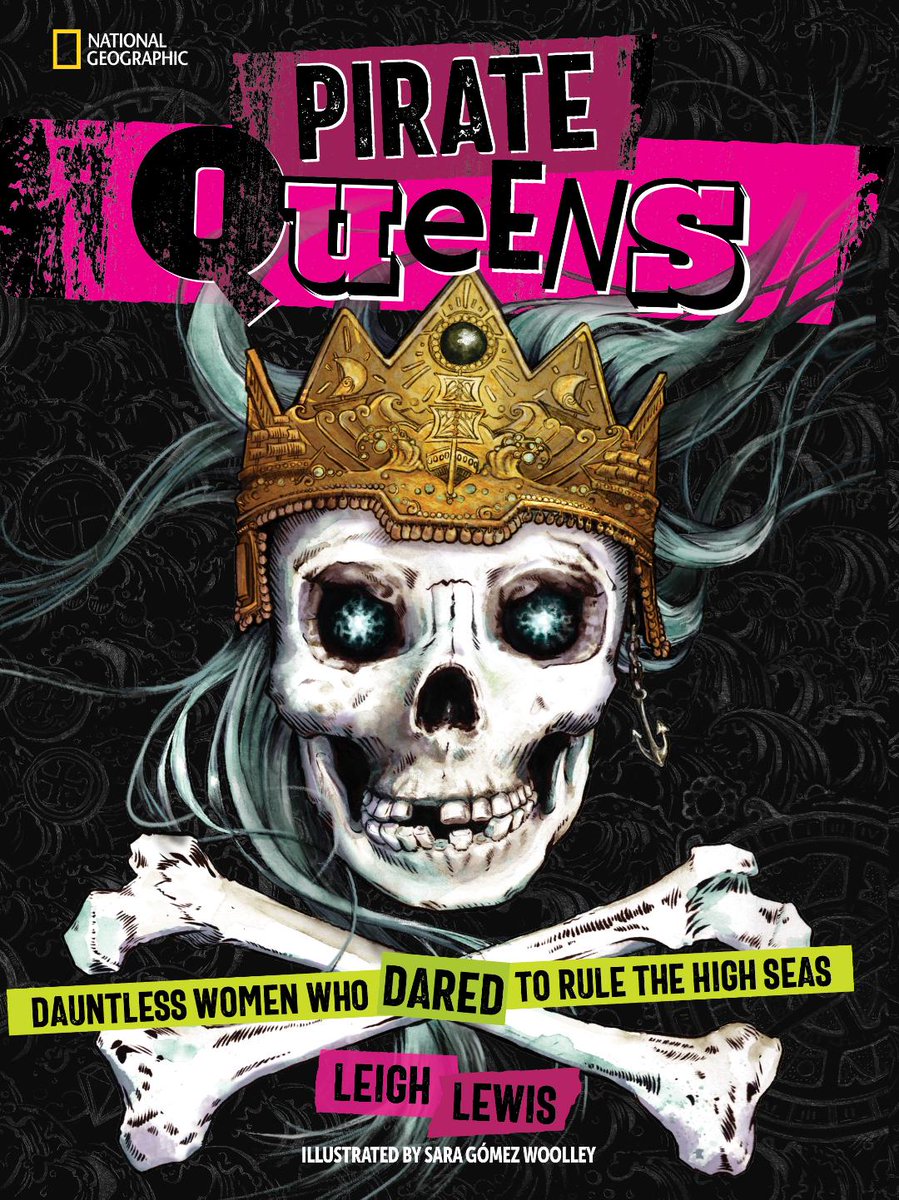 leighwriting's tweet image. Hey, peeps! I'm Leigh, and my NF MG debut, Pirate Queens: Dauntless Women Who Dared to Rule the High Seas, was released Jan 11 by National Geographic. Six true tales of fierce women from all over the world, each  in a different verse form🏴‍☠️👑🏴‍☠️👑🏴‍☠️👑 #debutauthorchat @22Debuts