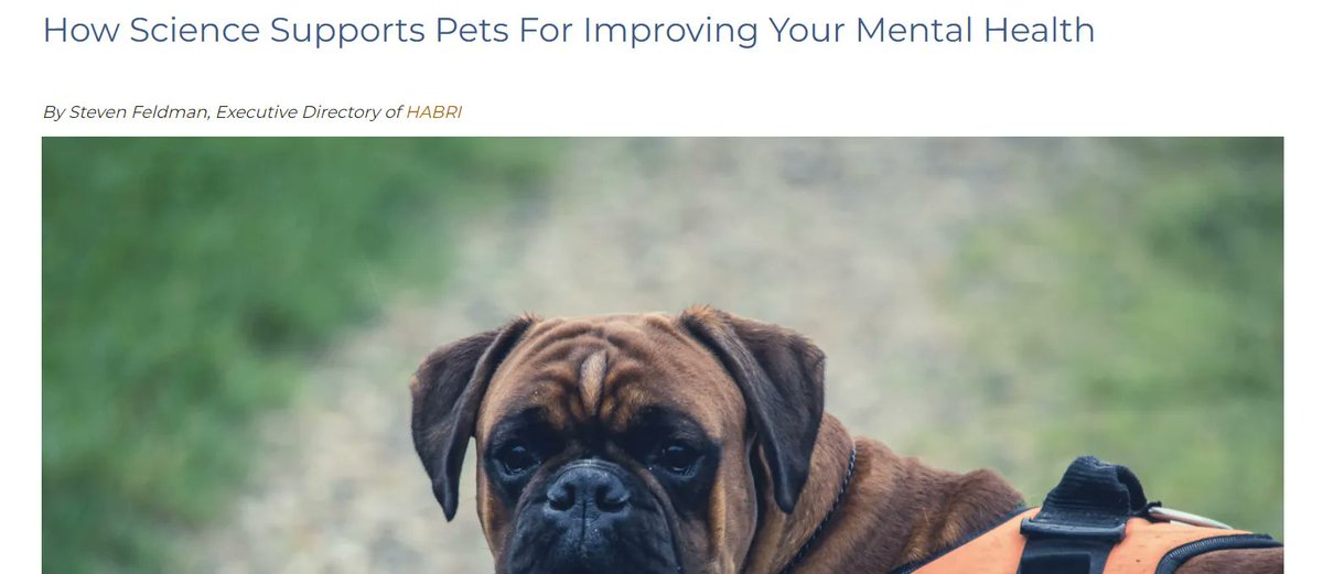 MentalHealthAm's tweet image. &quot;The more people learn about the health benefits of the human-animal bond, the more likely we are to see an increase in pet-friendly workplaces, apartment buildings, and pets in the classroom.&quot; #NationalPuppyDay bit.ly/3wp3vqM