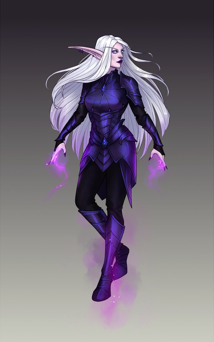 Roguish_K's tweet photo. Alright here we go! 
Hello, I'm Gwen and I've been roleplaying since I was 13. Started with D&amp;D with my family of nerds and had a half-elf rogue named "Azula." Very original I know! Anyways, I've rped on WoW and GTA V since 2013. 

I'll start with my oldest and dearest Taluciela! https://t.co/MJZY0KMsR0