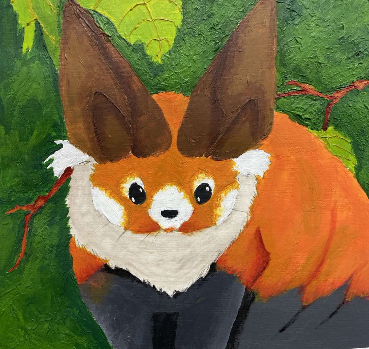 SandySkon's tweet photo. ⁦Happiness is… ⁦@TweetKCS⁩ high school Painting I students were challenged to create a composition that represented themselves using a mix of animals.  #KaleidoscopePRIDE #YouthArtMonth https://t.co/kcFbNAABnQ