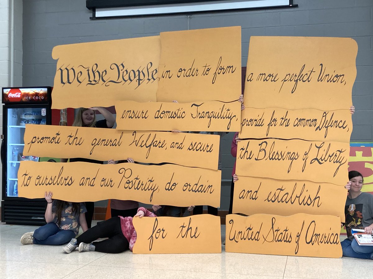 BCMiddleSchool's tweet photo. BCMS students hard at work preparing for their upcoming musical performance April 22nd-24th! #FullSteamAheadBC https://t.co/puc4MgWWIw