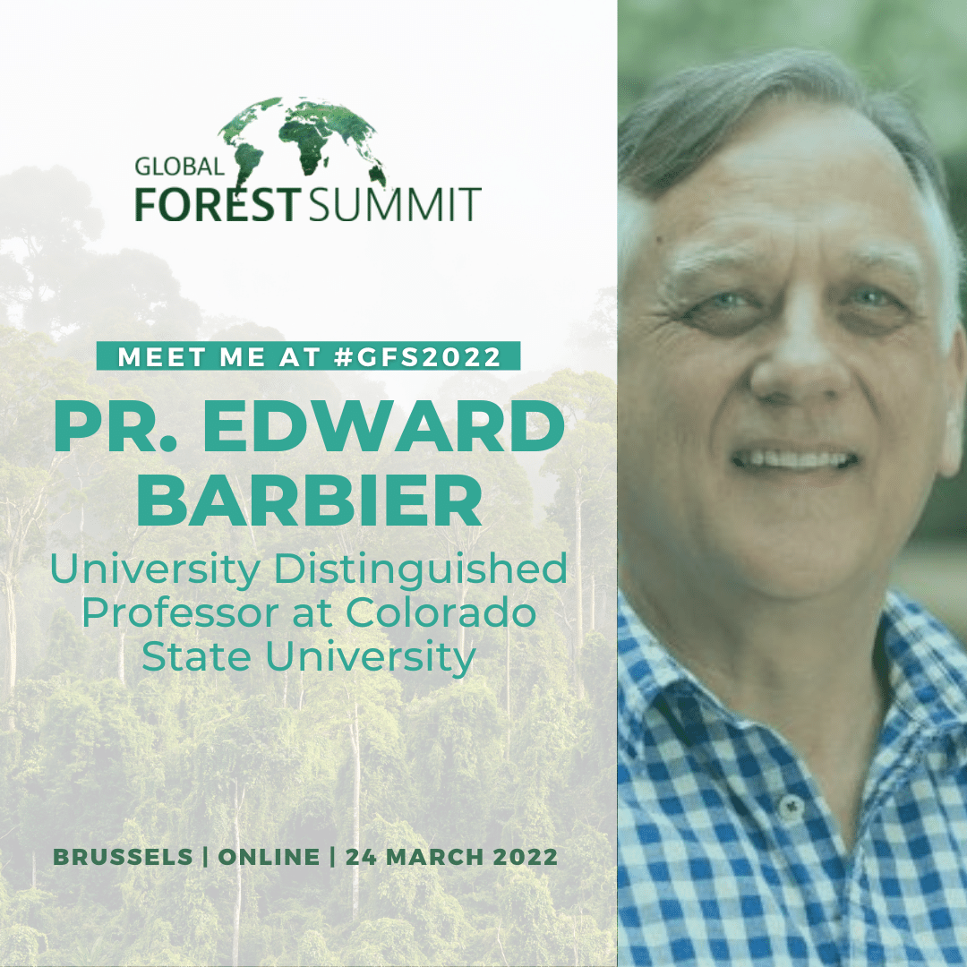 csueconomics's tweet photo. Prof. Ed Barbier will be part of the 2nd #GlobalForestSummit, streaming live from Brussels tomorrow! Learn more and/or register at https://t.co/jhQDOfwERD. #GFS2022 @GForestSummit https://t.co/LHrrHipJw4