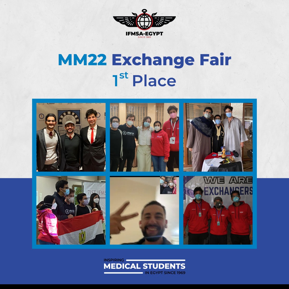 ifmsa_egypt's tweet photo. When we promised you an experience of a lifetime we delivered, with the IFMSA-Egypt Exchange winning first place of all NMO exchanges in the international IFMSA (March meeting).
#IFMSA_Egypt
#IFMSAexchange
#IFMSAmoments https://t.co/WtddxIPWca
