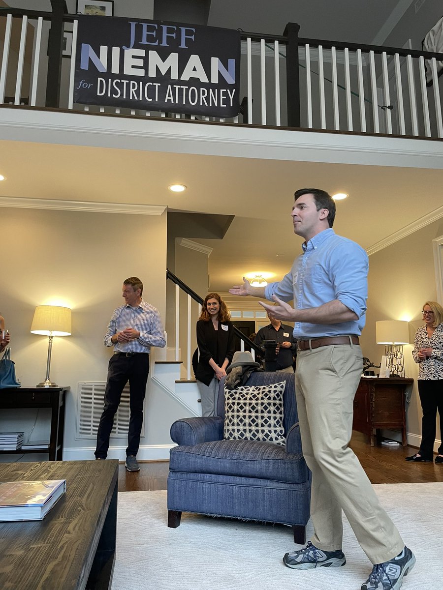 Two Awesome Jeffs! Wonderful campaign event for @JeffNiemanNC tonight featuring special guest @JeffJacksonNC supporting #nieman4da