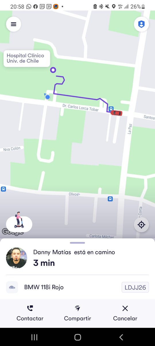 fsaravia's tweet photo. Pedir un @Cabify_Chile y que te manden un auto con encargo por robo https://t.co/weM9EQShbA
