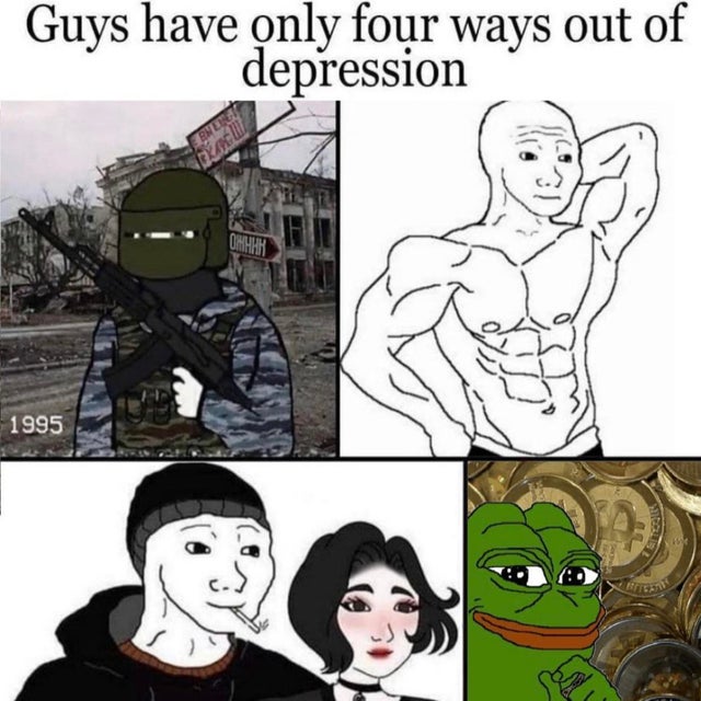 Has only three. Мем man have only 4 moods. Has only three. Has only three. Has only three.