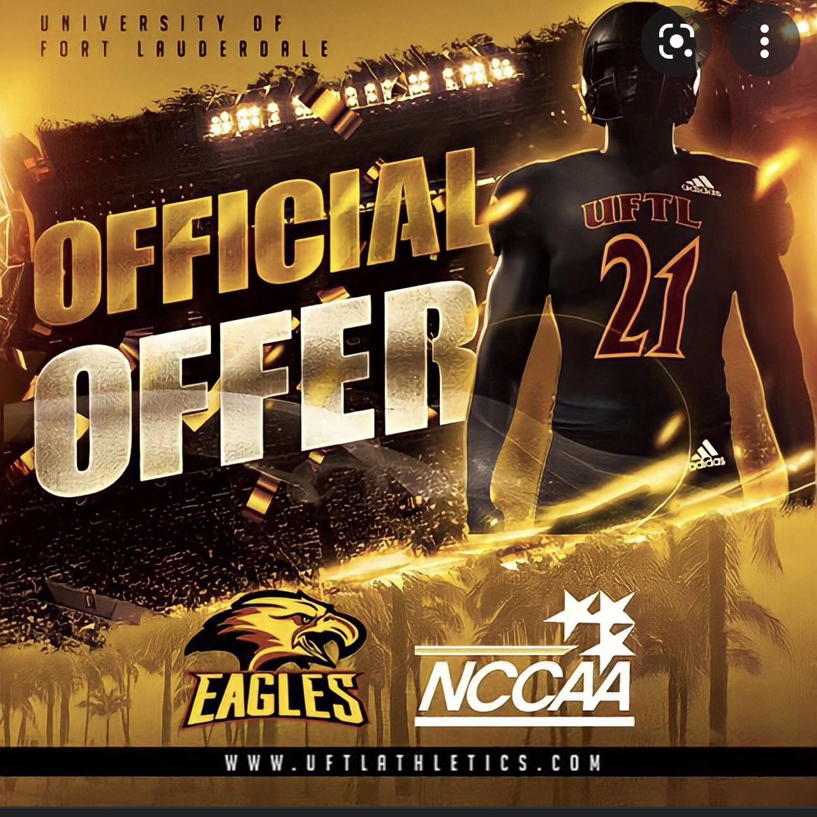 MalikjHarris's tweet photo. Blessed to receive my 3rd offer from “university of Fort Lauderdale” @Coach_QWilson @uftlfootball https://t.co/54K7moFsHs