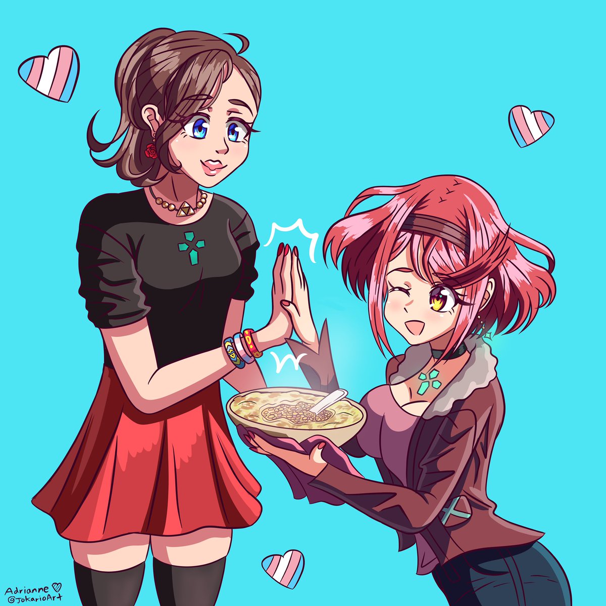 JokarioArt's tweet photo. Trying to meet more people in the Xenoblade community, Retweets and replies are much appreciated!! 💕

Hi I’m Adrianne but you can call me Adri! I love talking about Pyra and drawing her and Mythra, and I’m super hype for Xenoblade 3!! 🔥🔥🔥 https://t.co/5ES9ecRE9i