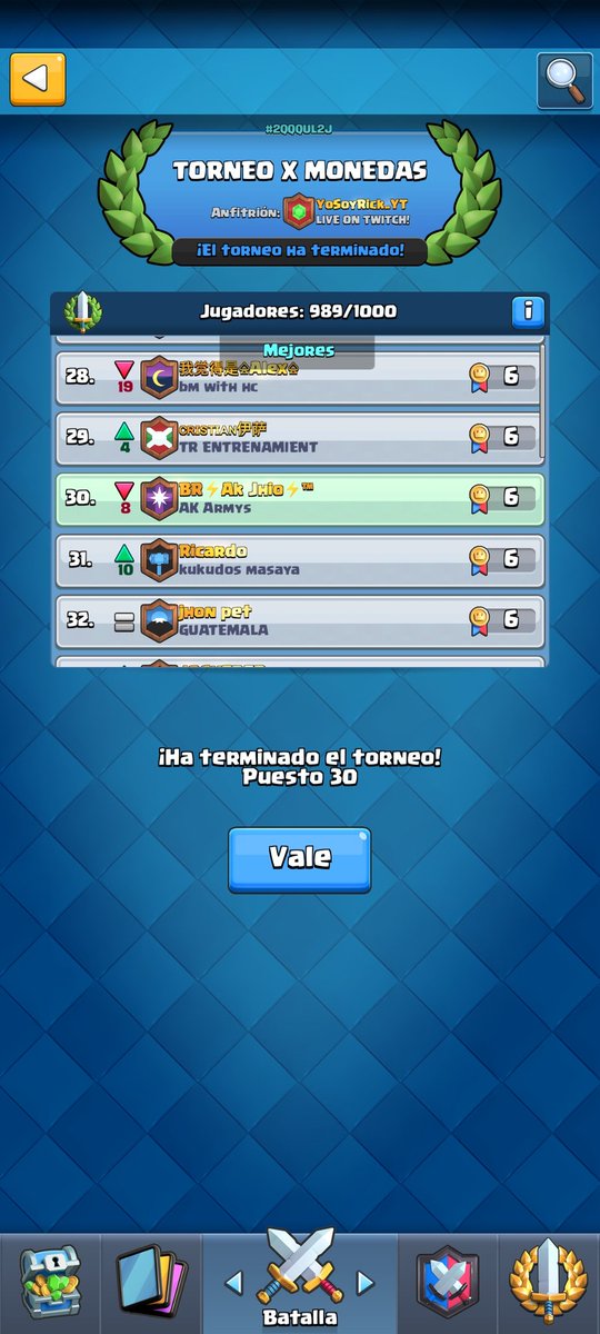 #30 con <a href="/YoSoyRickYT/">Código: YoSoyRick 💪</a> 🥺