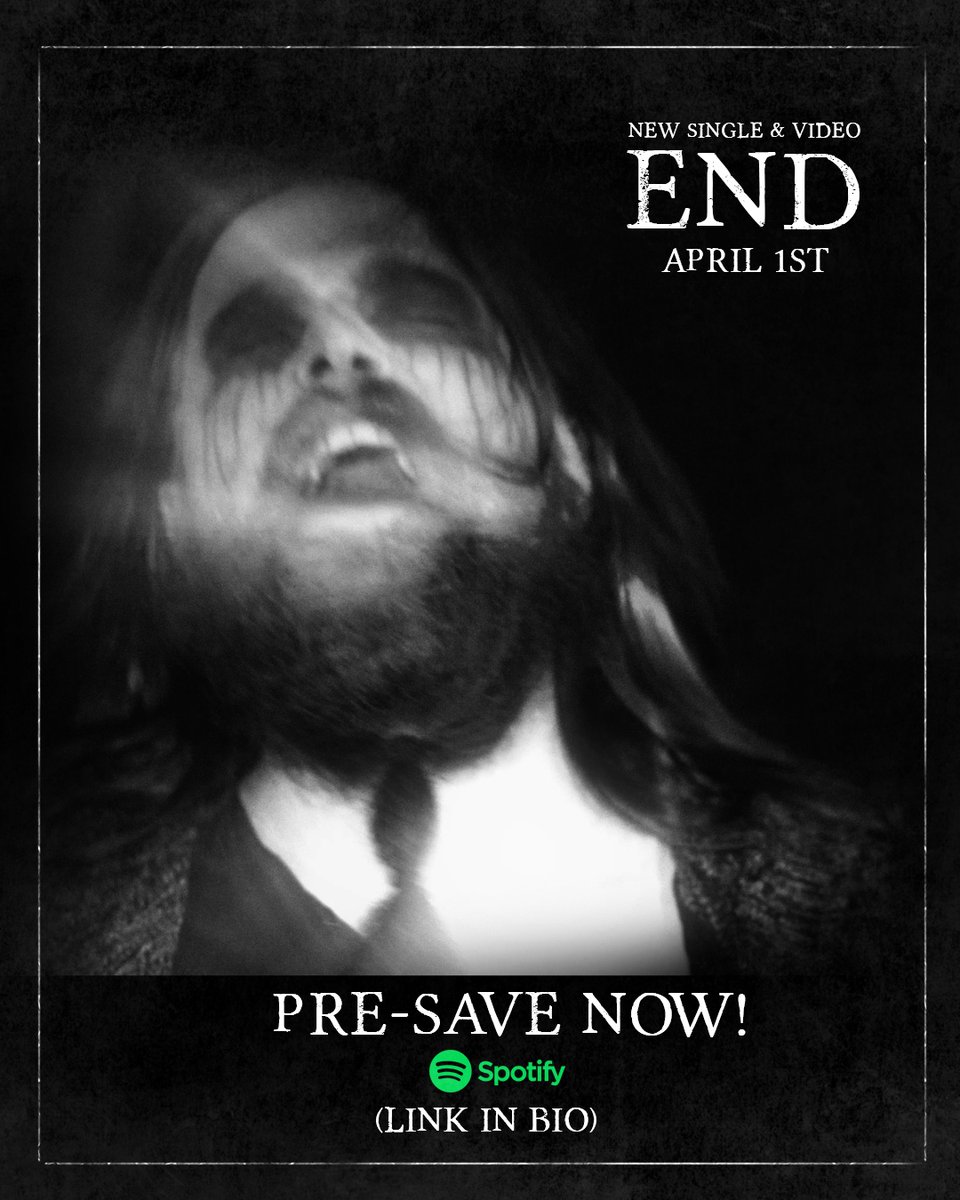THE__FRIGHT's tweet photo. Our new single "END" is coming out in 1st of April. One of the darkest songs we've ever written.
Please pre-save!
https://t.co/XJxsevPXGC
#thefright #end #gothic #metal #shoegaze https://t.co/ulWzfeU7Zh