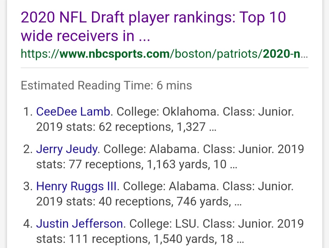 In the 2020 NFL draft I was hoping Jefferson fell to the #Packers and he wound up being the best.  This is why I hope they don't trade up this year.  Lots of talent, maybe 10 WR that can help them. https://t.co/HXNQ0RiDZF
