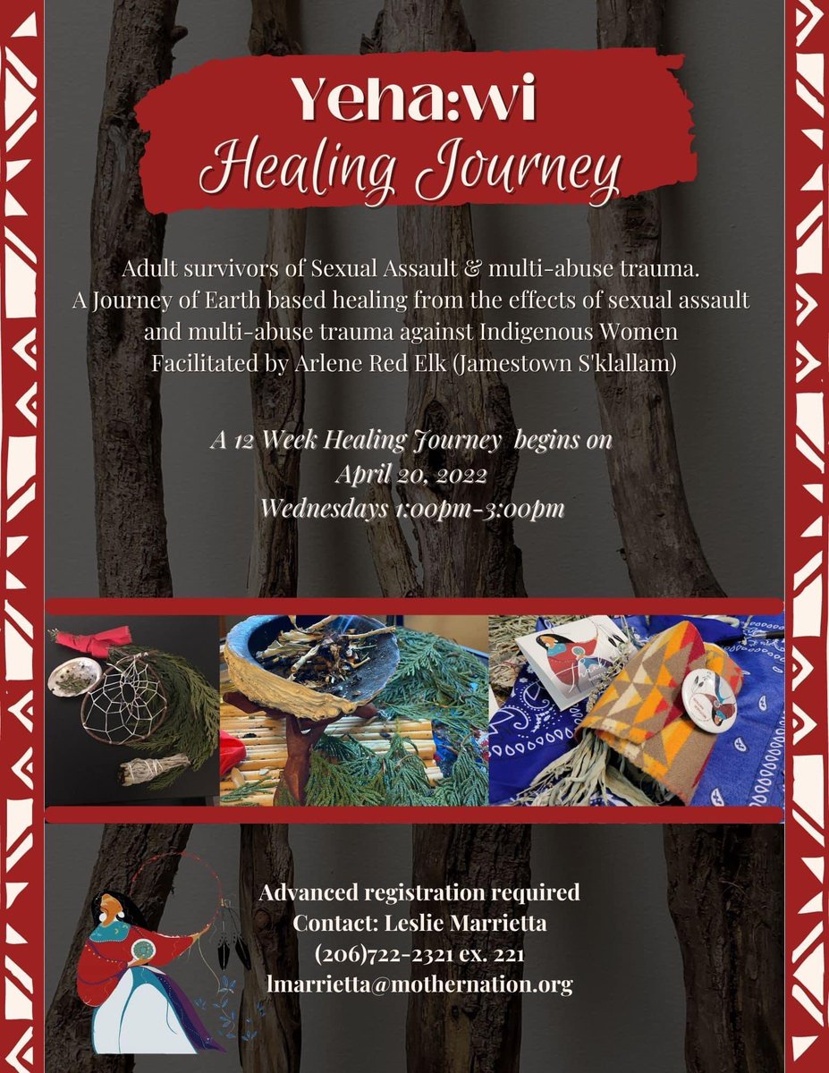 Yeha:wi Healing Circles for Indigenous Adult Survivors of Sexual Assault and multi-abuse trauma are custom designed by and for Indigenous women inspired to reclaim their cultural identity and take back their path in society as Creator intended. <a href="/niwrc/">National Indigenous Women's Resource Center</a> <a href="/NCADV/">N</a> <a href="/NSVRC/">National Sexual Violence Resource Center</a> #mothernation