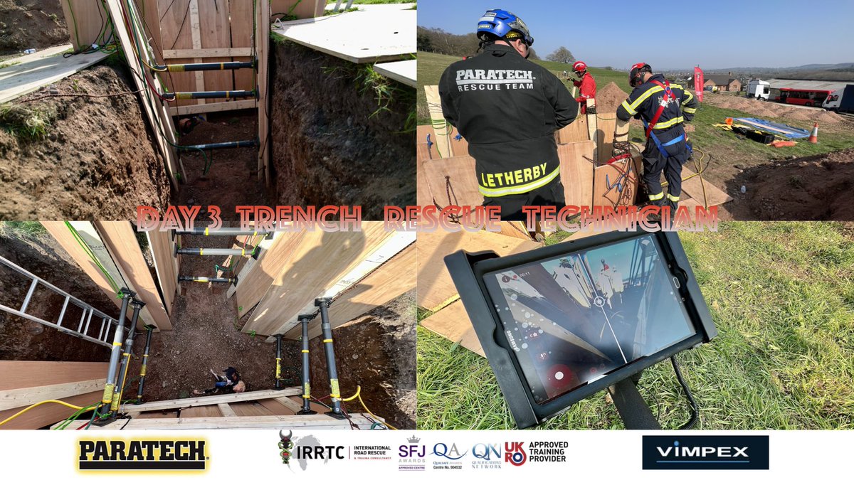 IRRTCrescue's tweet photo. Day 3 of Instructor standardisation for #trench #rescue
Nigel Letherby from @Paratech_Inc USA overviewing our T trench techniques
A much more complex and technical day than straight trench on day 2
#fireandrescue #emergencyservices #usar #naru #hart #nrat #construction https://t.co/CsTZ90xu71