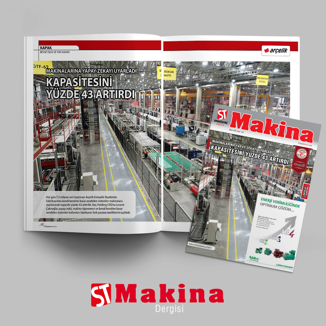 Koç Holding CEO’su Levent Çakıroğlu; yapay zekâ, makina öğrenmesi ve kendi kendine karar verebilen sistemler kullanılan fabrikanın fark yaratan özelliklerini açıkladı.

ST Makina Dergisi'nin Mart sayısında: dergi.stdergileri.com/st-makina-2022…

#üretim #fabrika #makine #yatırım #dergi