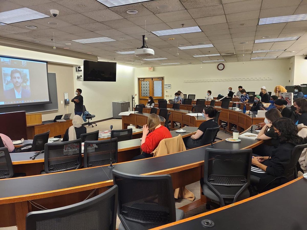 Georgetownmlsa's tweet photo. We also held a teach-in right after our action to educate the GULC community about the issue. Speakers from @CAIRNational joined us to discuss islamophobia in academia and the real world implications of such rhetoric. https://t.co/ERsPLQNjJ7