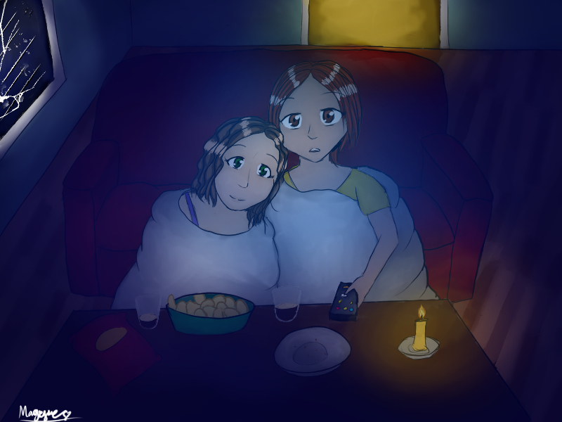 mage_yue's tweet photo. Work Holiday Date Night ❤
 App used: Clip Studio Paint  #cspcontest31 https://t.co/PkBkuMl3My
