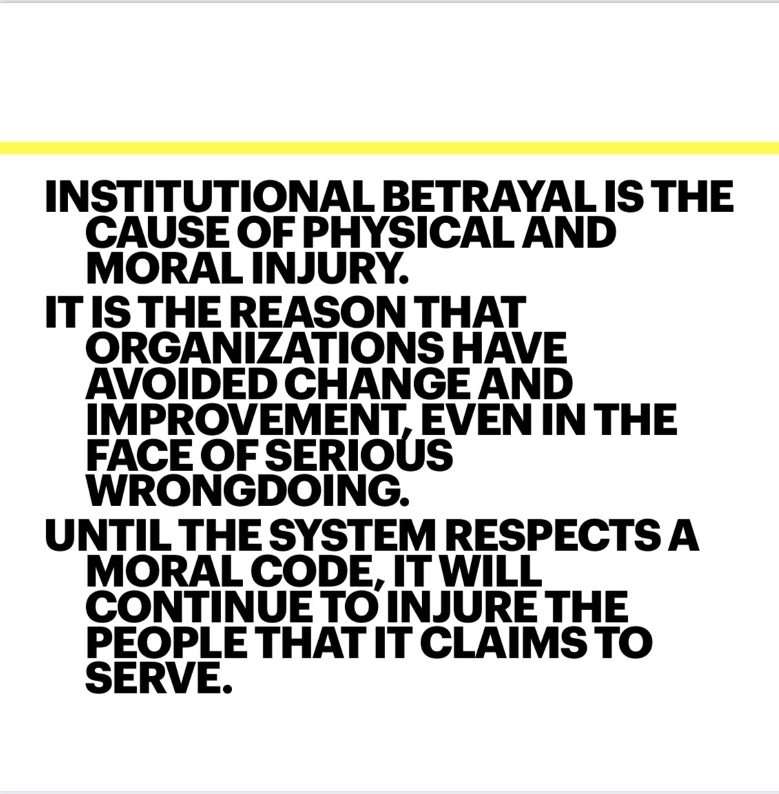 impactinhealth's tweet photo. Institutional betrayal in health care frequently accompanies negative medical experiences. ⁣
⁣
This betrayal is associated with disengagement from health care and lower trust in health care organizations. ⁣ https://t.co/vvA5svn9n4