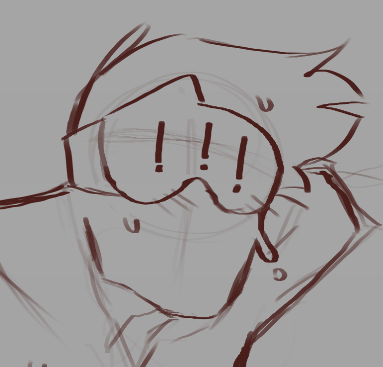 「practicing expressions for someone who d」|ANDY!!! is trying his bestのイラスト