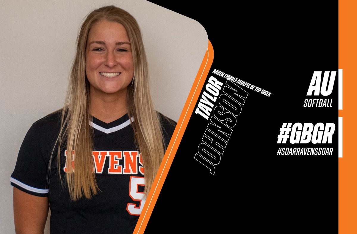 AthleticsAU's tweet photo. Anderson Softball's Taylor Johnson has been named the Raven Female Athlete of the Week. She went 9-for-18 with a .500 batting average last week.

📄: https://t.co/AmSoeW1K8b

#SoarRavensSoar #GBGR #AUSB https://t.co/FUcDeBU0Hd