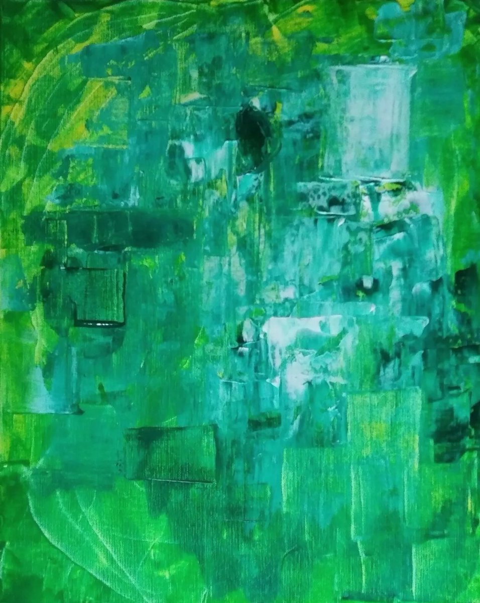 #green #greenart #greenpainting #SpringVibes #Spring #greenartwork #greenleaf #greenwallart #greencanvas #sharsart #creativeart #wallart #artgallery #galleryart
