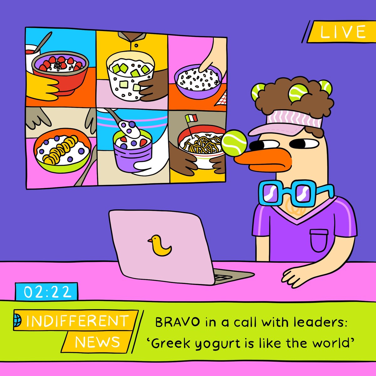 “This just in,” Bravo said. “Greek yogurt is so good it could bring world peace”

“Um,” mumbled Rolo, looking at his notes. “I think you should just read the news from the teleprompter,” he whispered...

Want to know how this story continues?Keep reading👇
medium.com/@theindifferen…