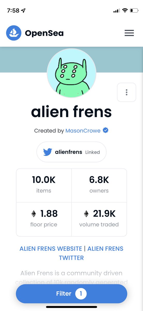 alpha_co's tweet photo. IS IT JUST ME OR DO WE SMELL AN @ALIENFRENS BULL RUN FRENS!!!
😈👽🖖🏾 https://t.co/Wvps8bAq2g