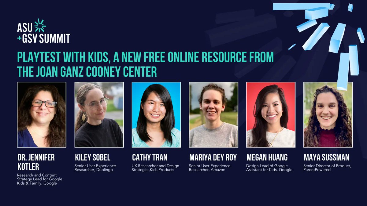 Scott Traylor (@360kid) on Twitter photo I can't wait for this #asugsvsummit event on #playtesting w #kids that include panelists/researchers @JenKotler @KileySobel Megan Huang @CathyTran @MayaSussman & Mariya Dey Roy. Thank you <a href="/CooneyCenter/">Joan Ganz Cooney Center</a>, this work is so badly needed in the industry! asugsvsummit.com/sessions/playt… I can't wait for this #asugsvsummit event on #playtesting w #kids that include panelists/researchers @JenKotler @KileySobel Megan Huang @CathyTran @MayaSussman & Mariya Dey Roy. Thank you <a href="/CooneyCenter/">Joan Ganz Cooney Center</a>, this work is so badly needed in the industry! asugsvsummit.com/sessions/playt…