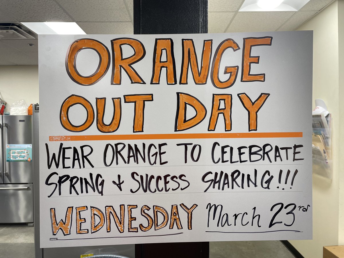 KB8563HD's tweet photo. Orange Out Day for #SpringSpiritWeek! https://t.co/wnOQrIJ32j
