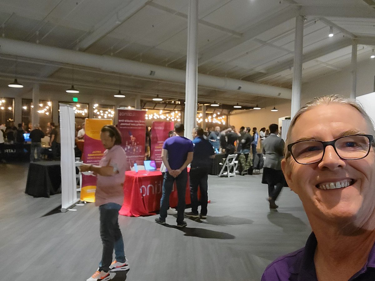 At the <a href="/marchmingle/">March Mingle</a> with great tacos!