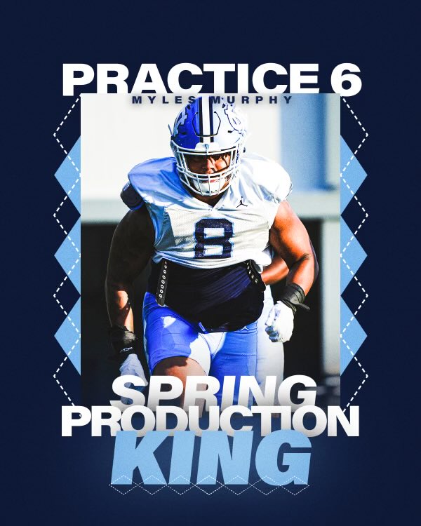 Congrats Myles Murphy Spring Production King practice 6!!!!!!👑👑