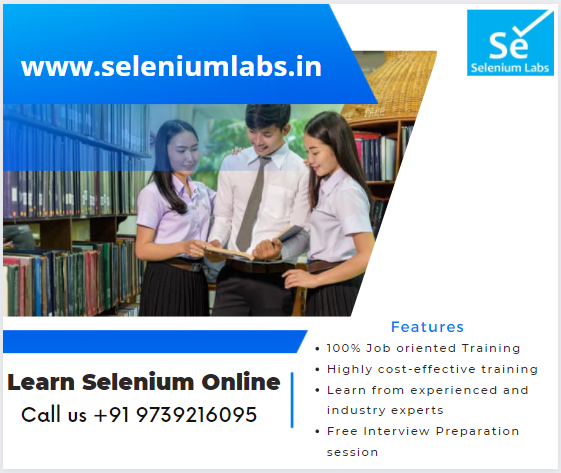 sleniumclasses's tweet image. Selenium Labs, one of the best online selenium training providers in Bangalore trained hundreds of students with a great placement record. Join today with us to learn selenium automation testing. seleniumlabs.in/online-trainin…
#seleniumlabs #onlineseleniumcourse #seleniumclassonline