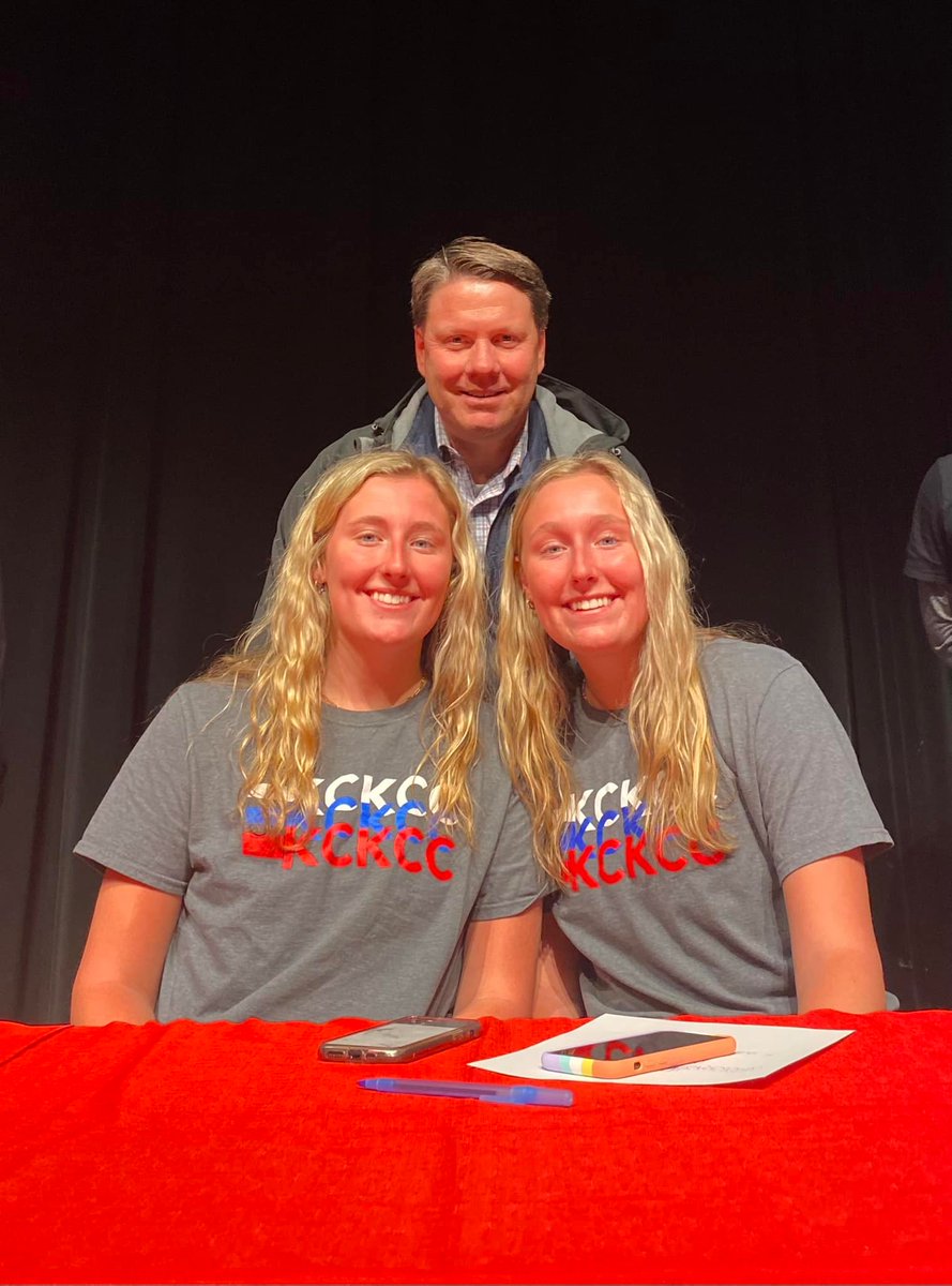 Congrats to our own Adrianna and Annika Smith who enjoyed their Signing Day today.   Both will continue their academic and softball days at KCKCC this fall.   These two will do big things for Blue Devil softball and in the classroom!  Keep up the hard work and good luck ladies!