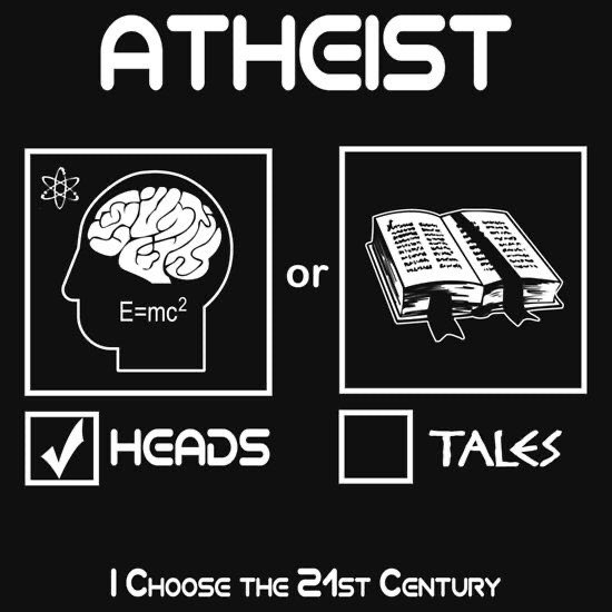 iamAtheistGirl's tweet photo. heads or tales #BetterWithoutGod https://t.co/MuPc2pUA1A