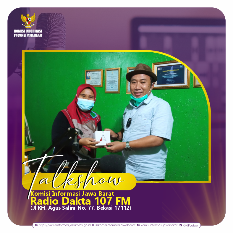 KIPJabar's tweet photo. Dokumentasi Talkshow Keterbukaan Informasi
Dengan Tema
"Keterbukaan Informasi Menjadi Hak Asasi Dan Konstitusional"

Di Radio Dakta 107 FM
(Jl KH. Agus Salim No. 77, Bekasi 17112)
Rabu, 23 Maret 2022
Pukul 18.30 WIB https://t.co/4JDfZDzdJi