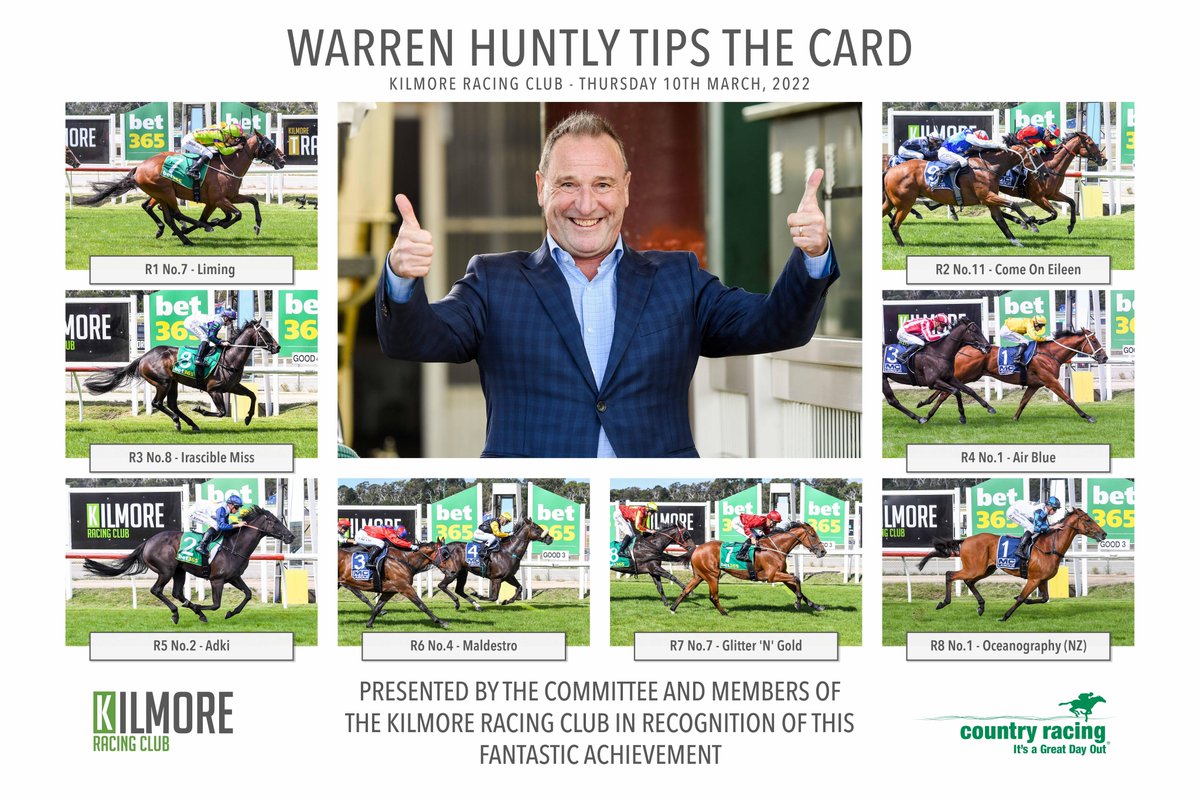 Racing's tweet photo. How good is this? 🤣

Only the best for the King of Kilmore after tipping 8 from 8 🙌 https://t.co/mDQcxLmQHk