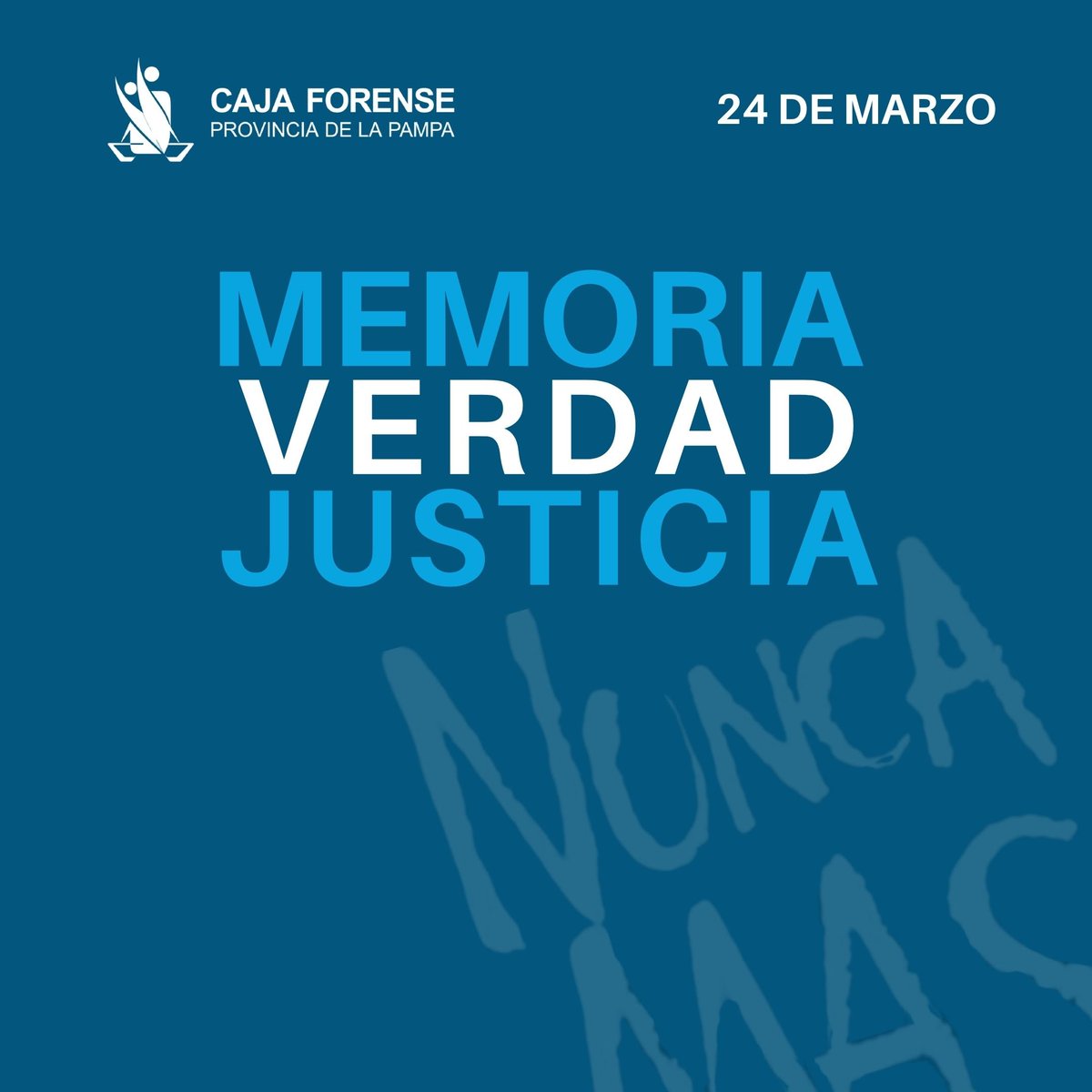 CajaForenseLP's tweet photo. #24M Día Nacional de la Memoria por la Verdad y la Justicia 

#abogadosdelapampa #abogados #cajaforense https://t.co/5PL4OYy9g4