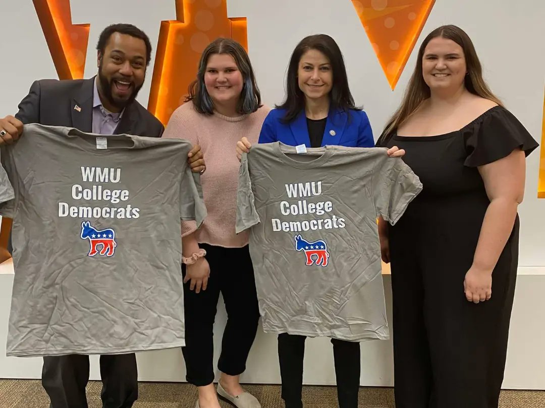 WMU_Democrats's tweet photo. Thank you for the great conversations with Attorney General Dana Nessel for our meeting last night! We very much appreciate her giving us this opportunity.
@MIAttyGen https://t.co/YwMkfs84cV
