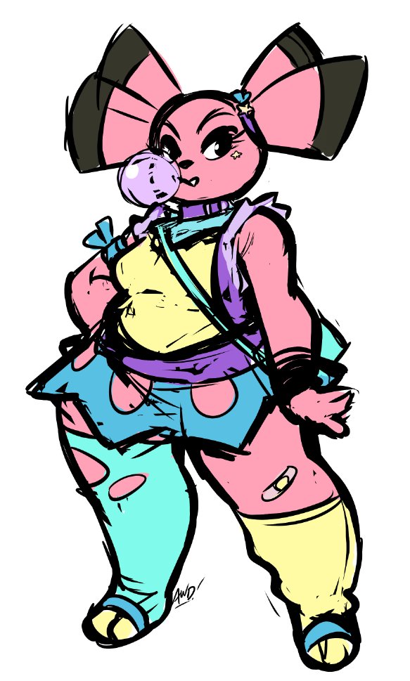 「Pastel Goth Snubbull for @theaaronschmit」|Andrew D🐟Cのイラスト
