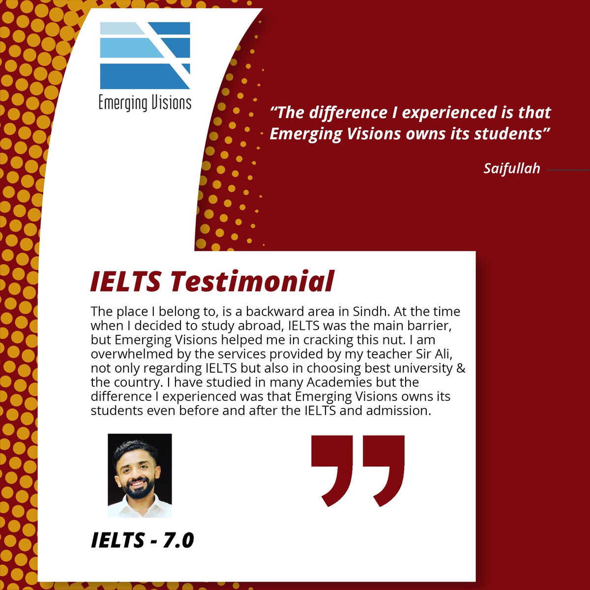 usmlewithev's tweet photo. IELTS Success Stories
 
Study IELTS with Emerging Visions - personalized sessions

#IELTS #emergingvisions #IELTSSuccessStories https://t.co/Bf2caeQgfz