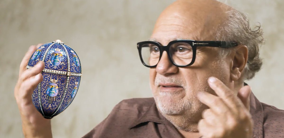 QtsGameQuest's tweet photo. Some say beauty is in the eye of the beholder, but I say beauty is in the eye of the eggvito holder. @DannyDeVito #bootywave https://t.co/W8AgZ9Jg63