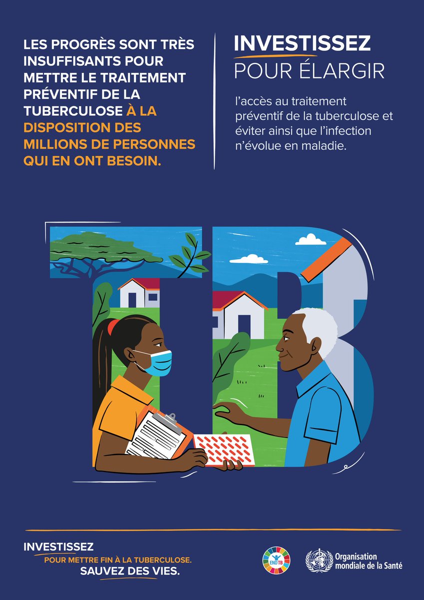 OMSRDCONGO's tweet photo. Aujourd'hui, c'est la #Journée mondiale de la #tuberculose. La TB reste l'une des maladies infectieuses les plus meurtrières au monde. Chaque jour, plus de 4 100 personnes y perdent la vie &amp; près de 28 000 autres tombent malades de TB, évitable &amp; curable https://t.co/ubqEmp6w2i https://t.co/KBRIltQjLW