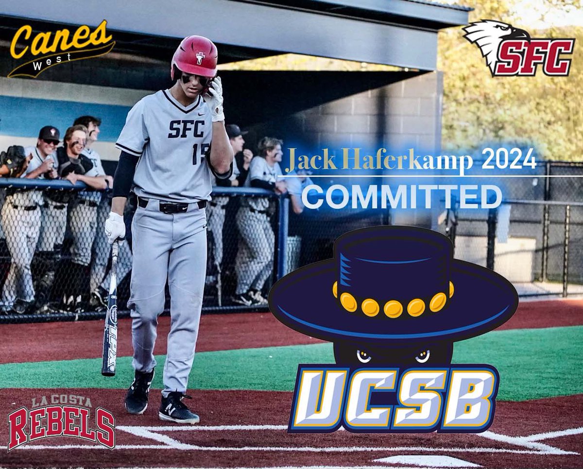 JackHaferkamp's tweet photo. I am blessed and grateful to announce my commitment to further my academic and baseball career at the @UCSB_Baseball! Thank you to my family, friends, teammates and coaches that have helped me throughout this journey. GO CHOS!💛💙 
@prepbaseball @TheCanesBBWest @LesLukach https://t.co/wx7enA6WK4