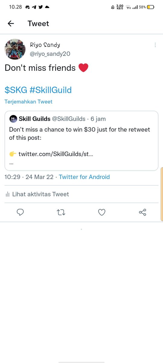 riyo_sandy20's tweet photo. @SkillGuilds Done sir 😊 https://t.co/X10Bks5yBC