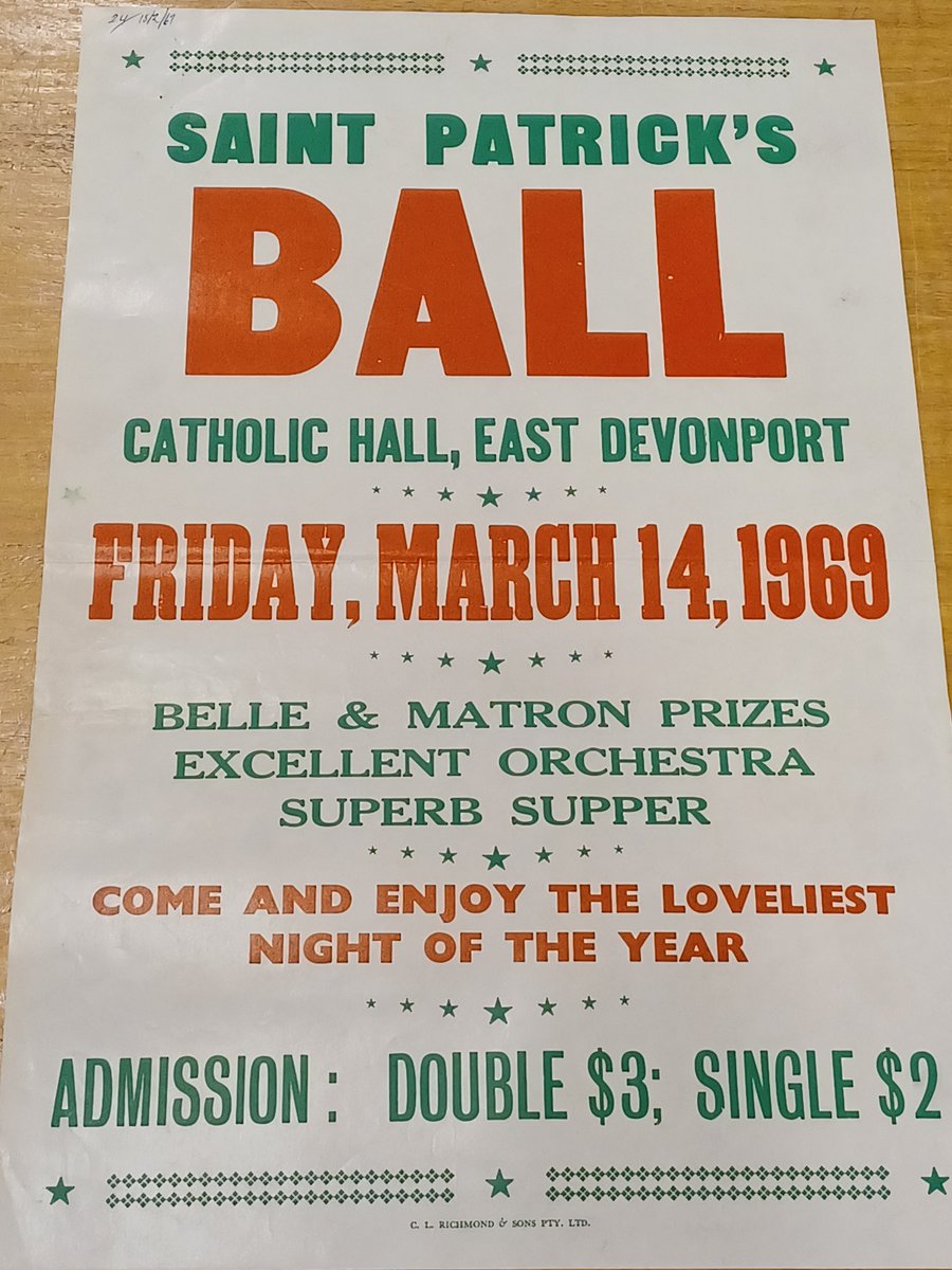 BassStraitMC's tweet photo. Today we continue with the wonderful #RichmondCollection.
We're a little late to the St Patrick's Day party, but we just found this sweet poster! Have you attended any of these balls?
#localhistory #devonporttas #eastdevonporttas https://t.co/eWoe2kQcT0