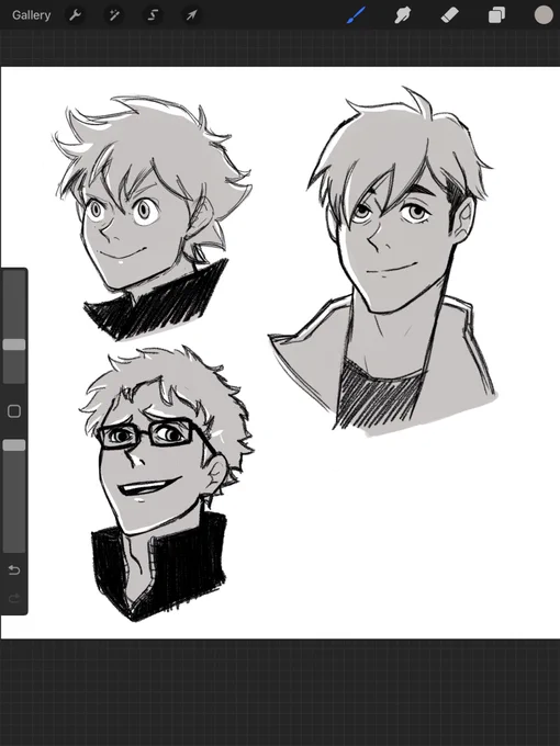 S4 #Hq headshot doodles. This is the first time I draw Tsukishima. 