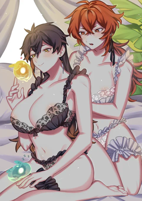 昔描いた先生♀️と旦那♀️の丼 